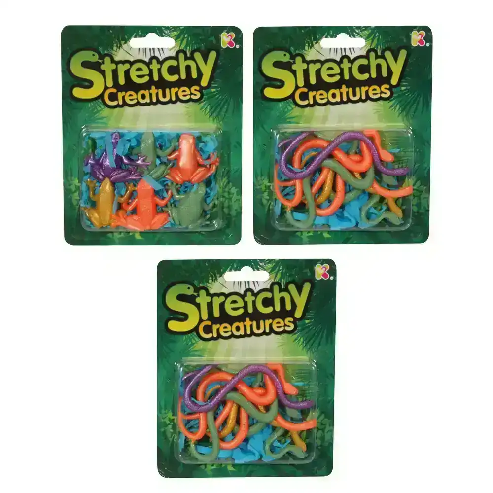 3x Fumfings Animal Stretchy Creatures 16cm Collectibles Prank Toy Kids 3y+ Asst