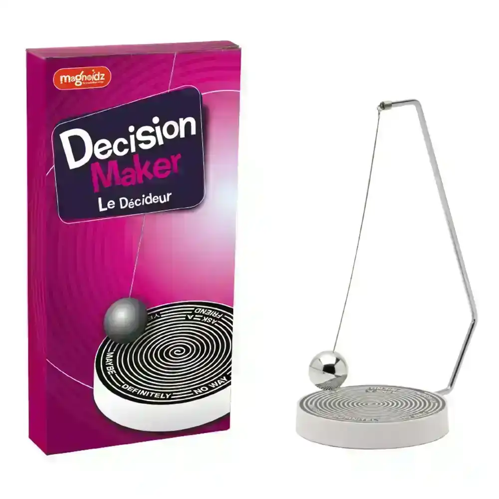 Magnoidz Decision Maker Game Ball Adult Table/Desk Home/Office Room Decor Silver