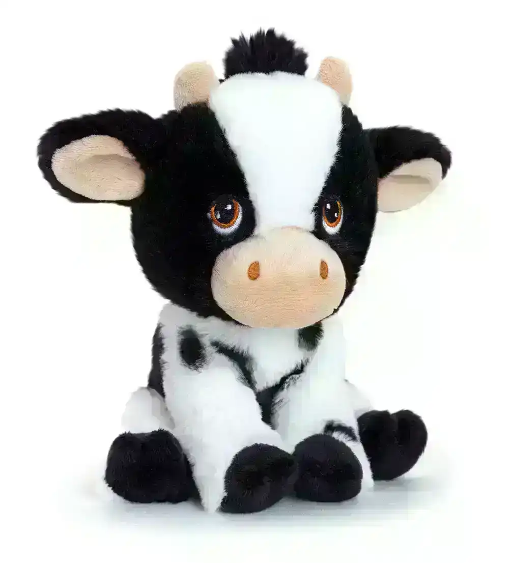 Keeleco Cow Kids 18cm Souvenir/Gifts Soft Animal Plush Stuffed Toy Black 3Y+