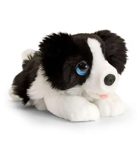 Cuddle Pets 25cm Border Collie Dog Kids Soft Plush Stuffed Toy 3y+ Black