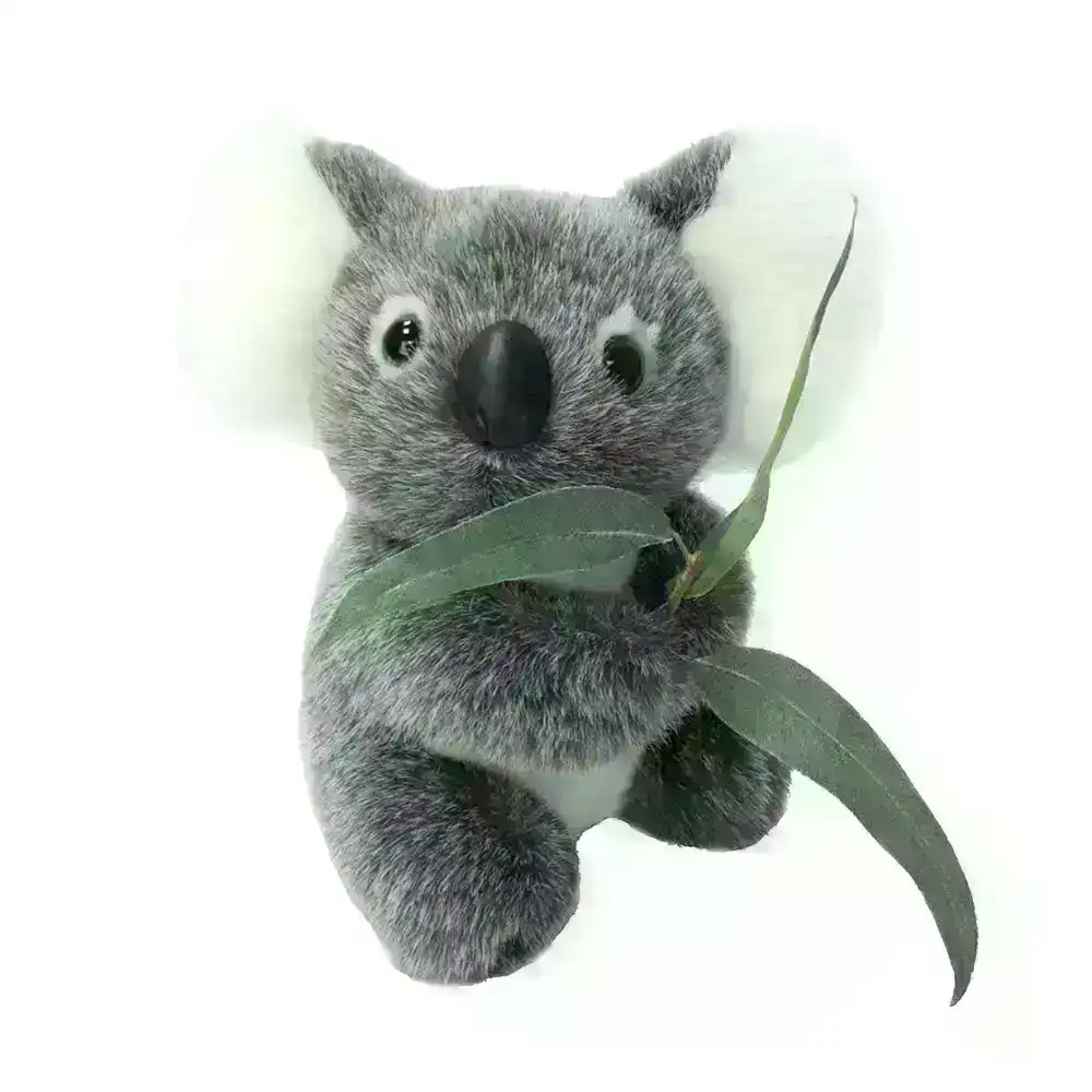 Korimco 17cm with Leaf Koala Kids Animal Soft Plush Stuffed Toy Grey 3y+