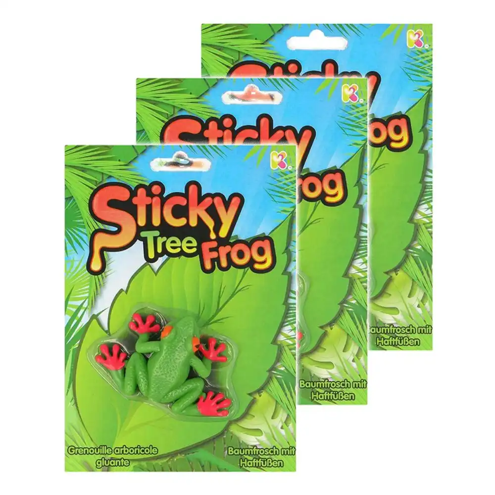 3x Fumfings Animal Sticky Tree Squishy Frog 18cm Jungle Fun 3y+ Toys Kids/Child