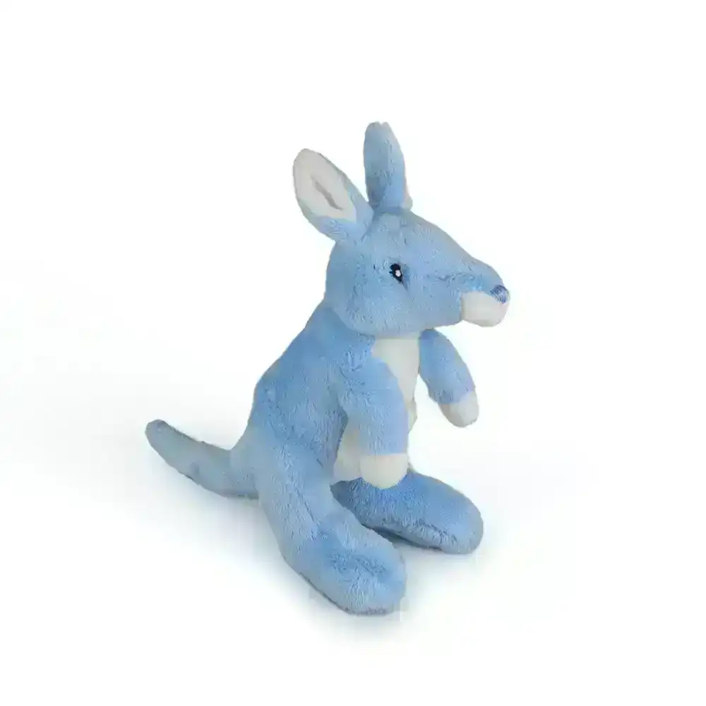 Korimco 17cm Kangaroo Kids/Children Animal Soft Plush Stuffed Toy Blue 3y+
