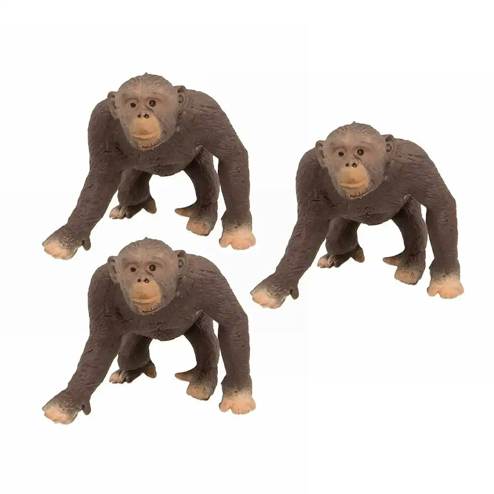 3x Fumfings Animal Stretchy Beanie Gorilla 11cm Soft Stretch 3y+ Toy Child/Kids