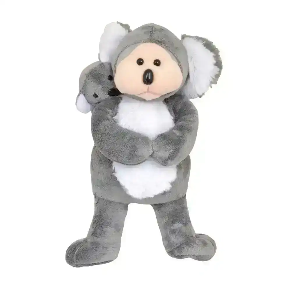 Korimco 30cm Mum/Baby Koala Kids/Children Animal Soft Plush Stuffed Toy Grey 3y+