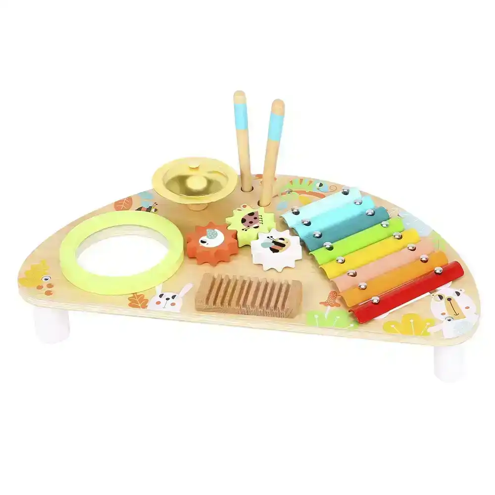 Tooky Toy Multifunction 45cm Music Centre Kids Fun Wooden Musical Instrument 2y+