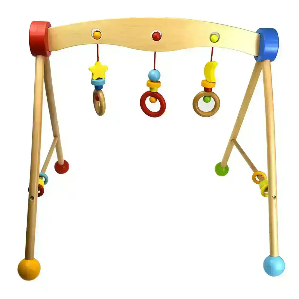 Tooky Toy 55cm Baby Gym Infant Wooden Activity/Educational Play Fun Game 6m+
