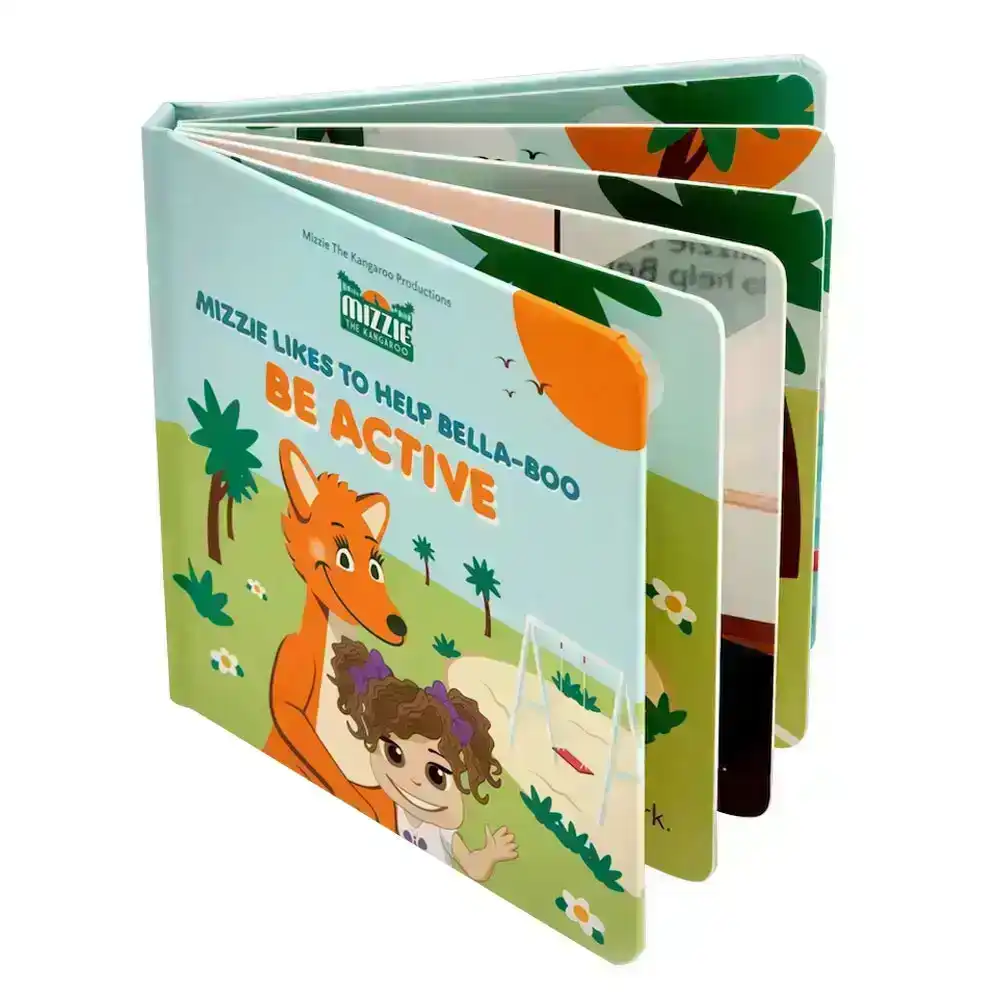 Mizzie the Kangaroo Be Active Touch/Feel Story/Bed Time Hardcover Children Book