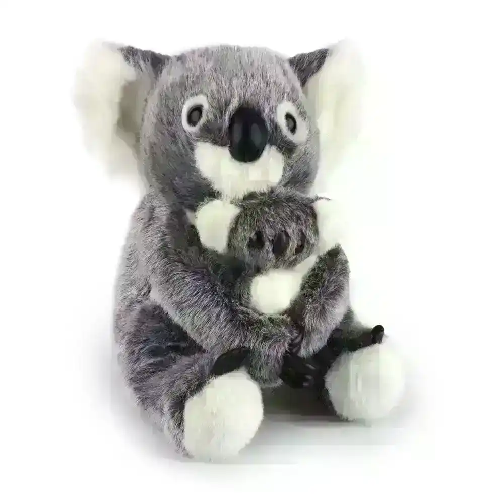 Korimco 27cm with Baby Koala Kids Animal Soft Plush Stuffed Toy Grey 3y+