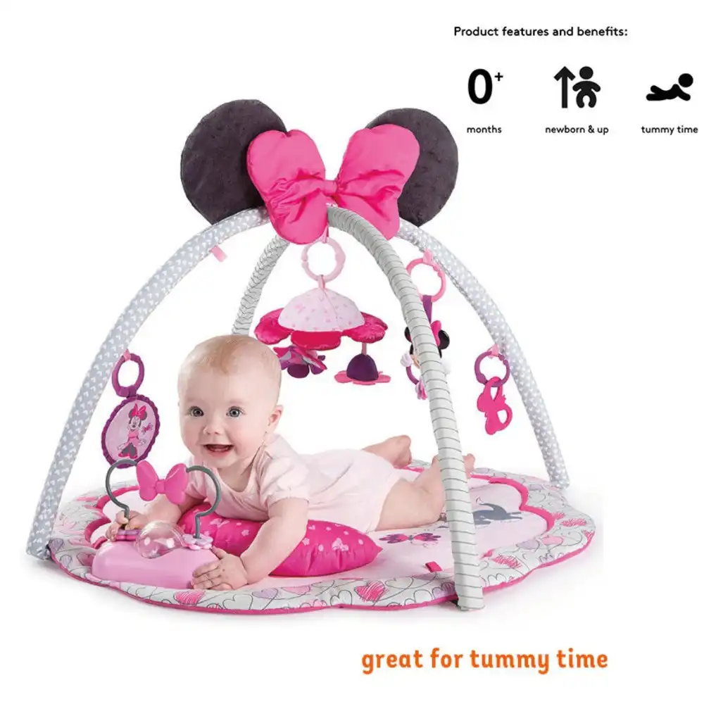 Bright Starts Disney  Minnie Mouse Garden Fun Activity Gym Toys Baby/Infant/0m+