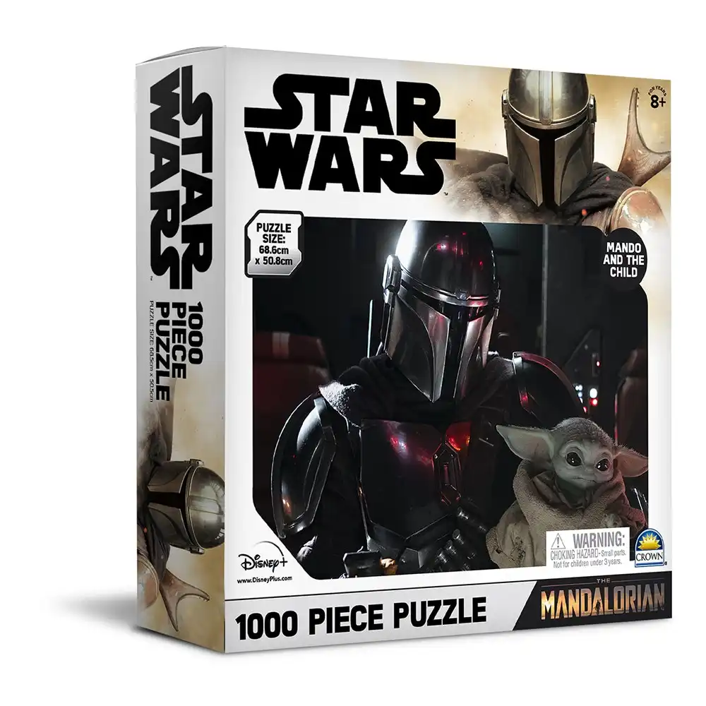 1000pc Star Wars 68.5 x 50.5cm Kids Jigsaw Puzzle Mandalorian with Baby Yoda 8y+