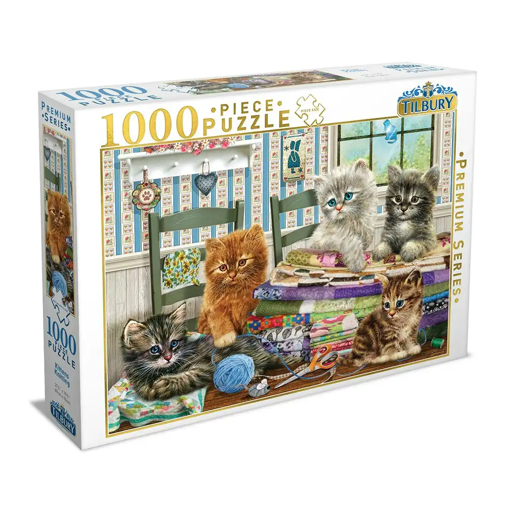 1000pc Tilbury Kids/Family/Teen Kittens Knitting 69x50cm Jigsaw Puzzle Toys 8y+