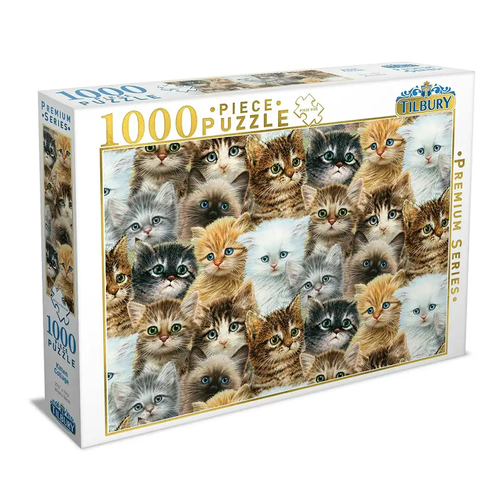 1000pc Tilbury Kids/Family/Teen Kittens Collage 69x50cm Jigsaw Puzzle Toys 8y+