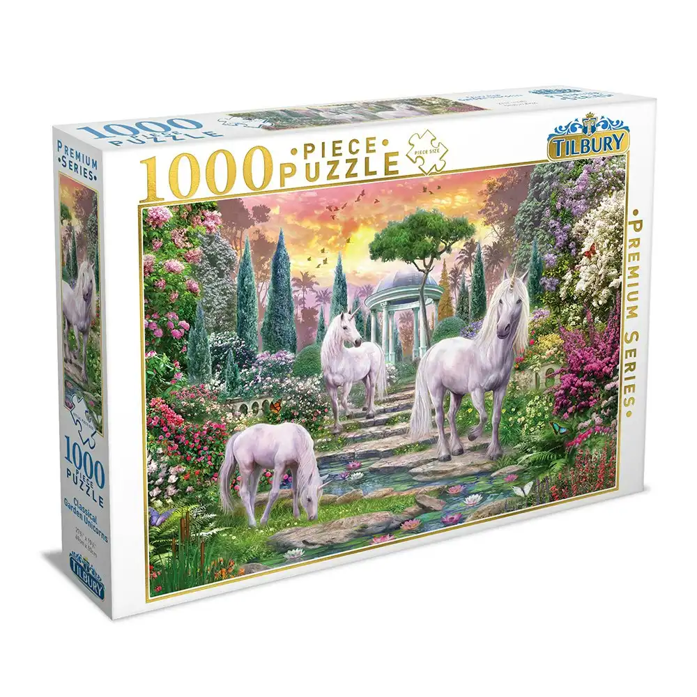 1000pc Tilbury Kids/Family Classical Garden Unicorns 69cm Jigsaw Puzzle Toy 8y+