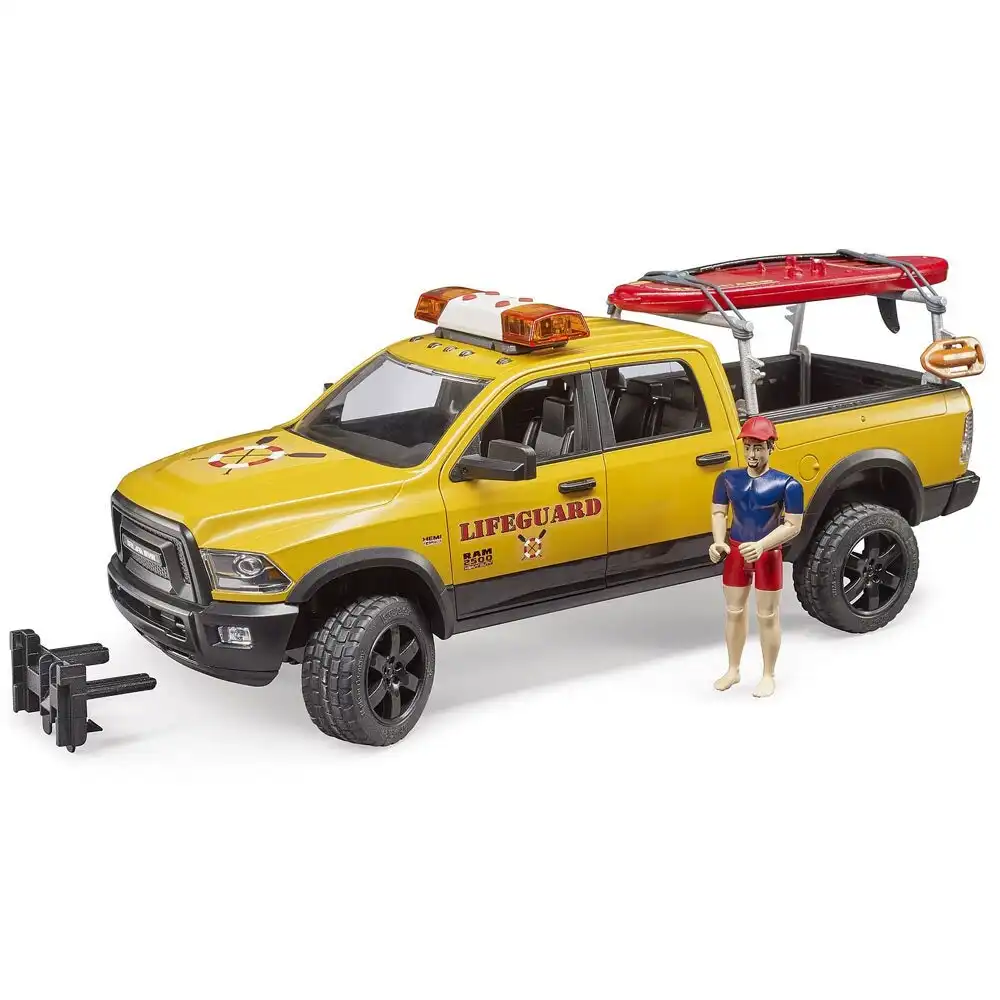 Bruder 1:16 RAM 2500 Wagon Life Guard 39cm Car w/Figure/Accessories 4y+ Kids Toy