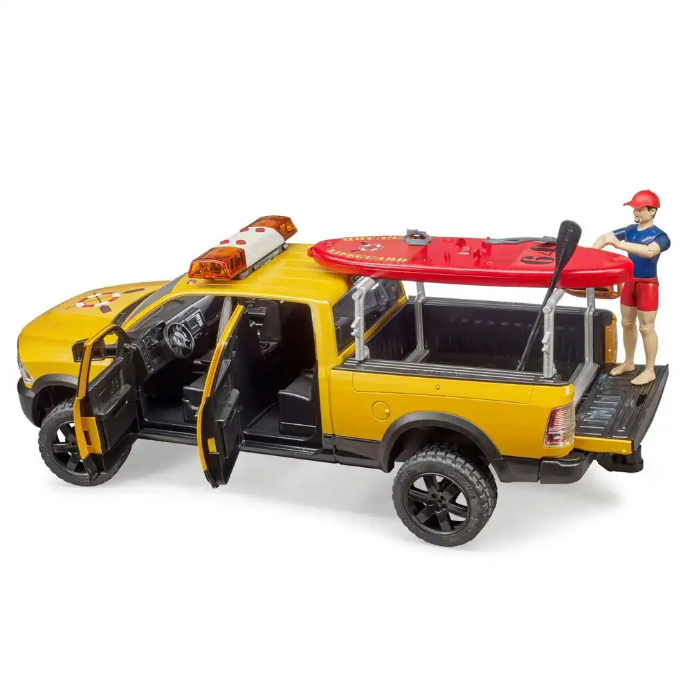 Bruder 1:16 RAM 2500 Wagon Life Guard 39cm Car w/Figure/Accessories 4y+ Kids Toy