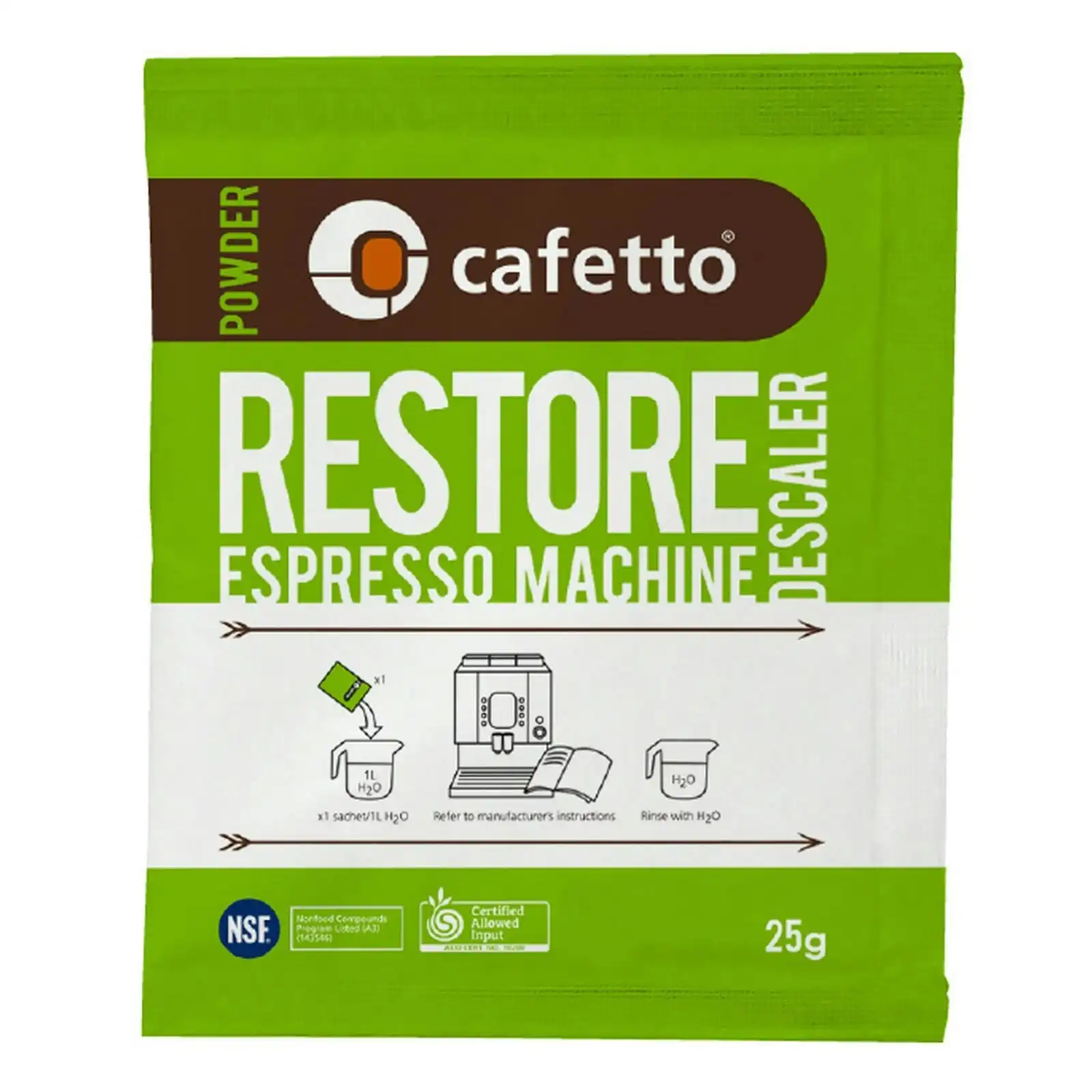 Cafetto RENEW DESCALER ESPRESSO MACHINE DESCALER - 1 25g Sachet