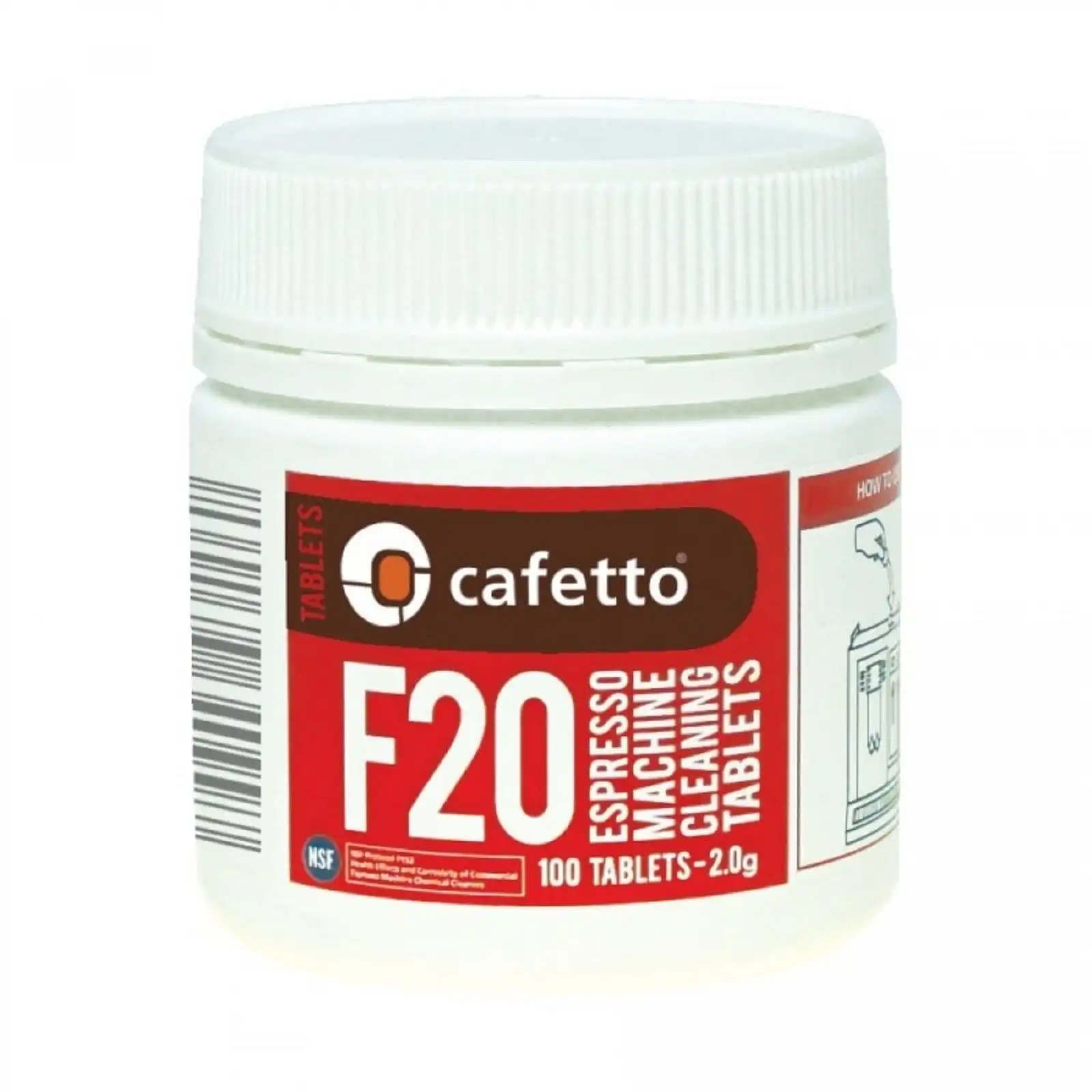 Cafetto F20 Espresso Machine Cleaning Tablets   100