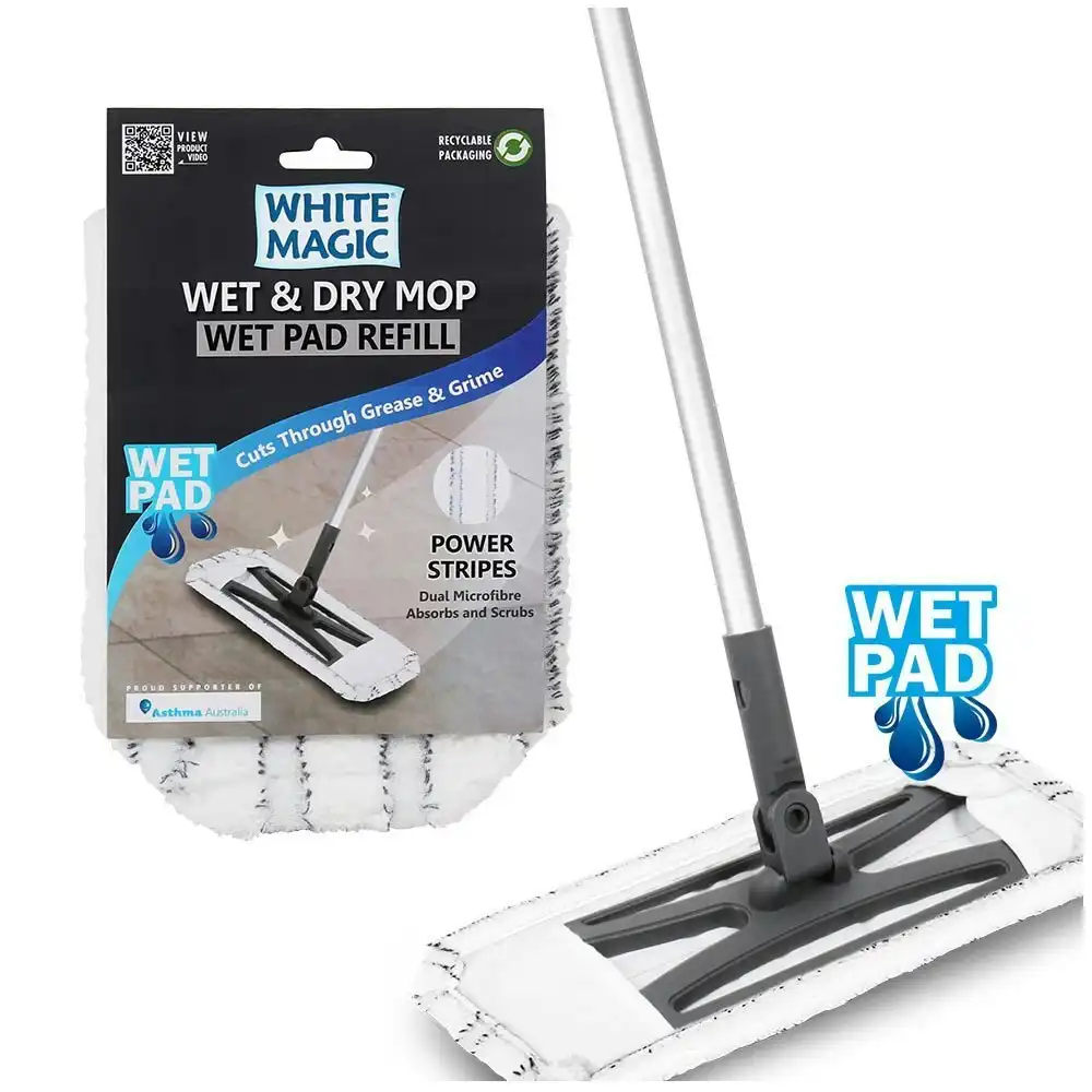 White Magic Wet And Dry Mop   Wet Pad Refill