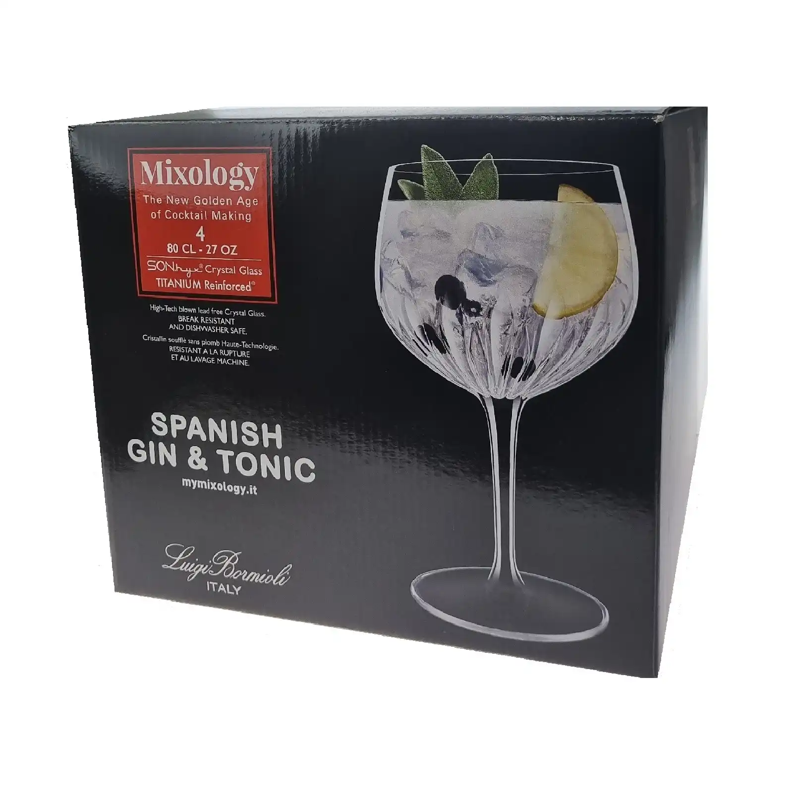 Luigi Bormioli Mixology Gin & Tonic Glasses Set 4