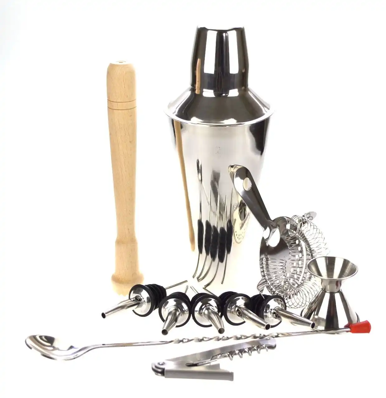 10 Piece Cocktail Shaker Set   With Free Waiters Friend