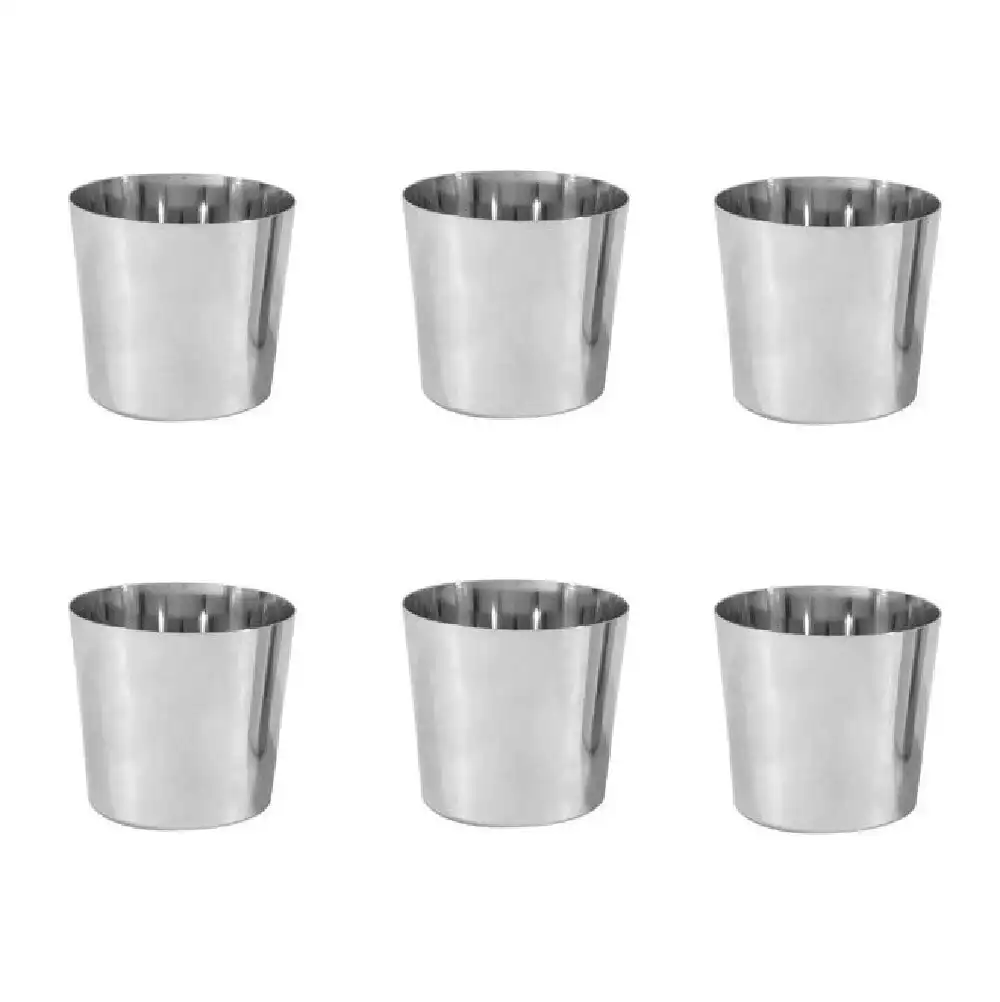 Stainless Steel Dariole Moulds   Set Of 6