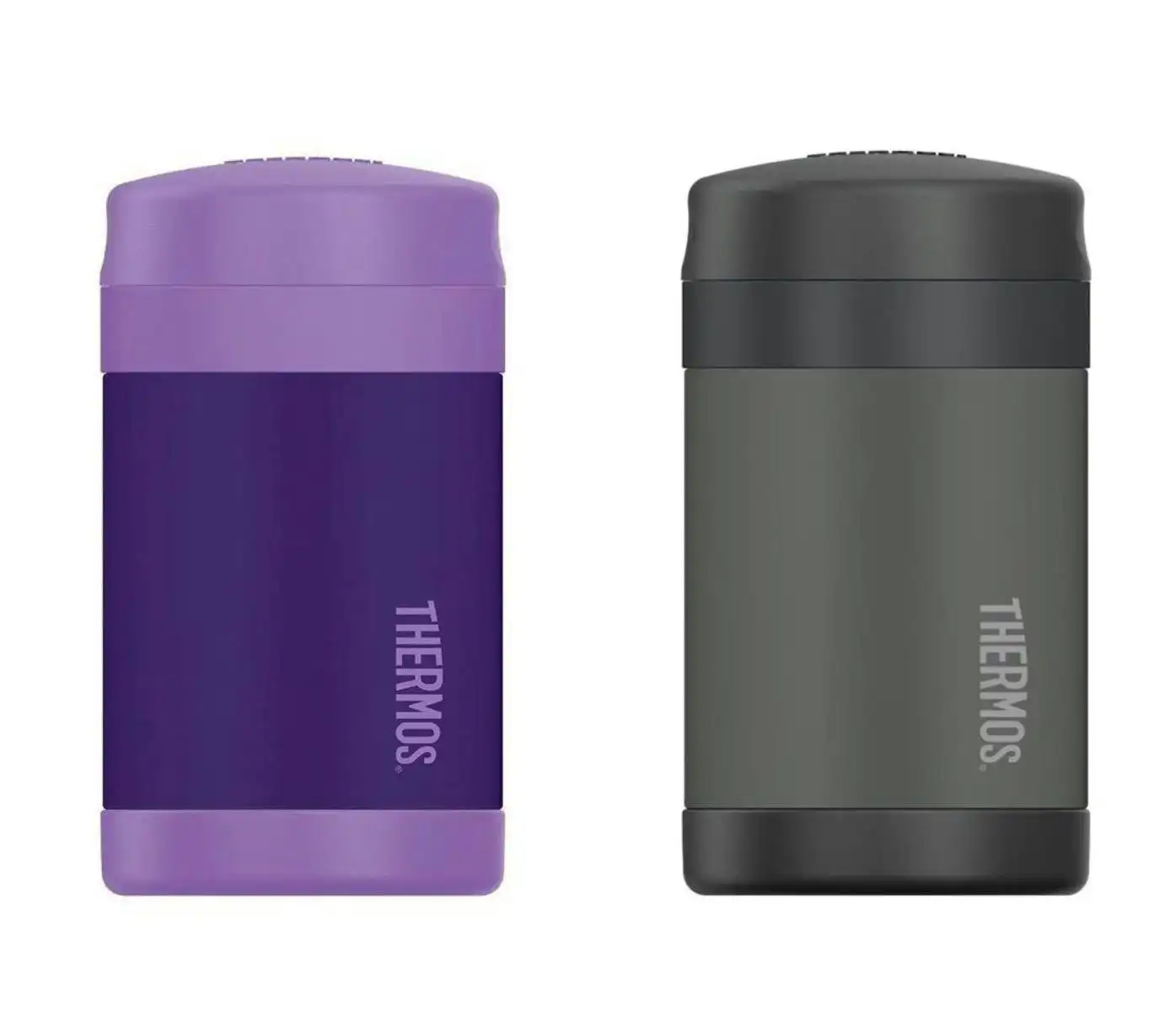 Thermos 470ml STAINLESS STEEL FOOD JAR WITH SPOON - PURPLE OR CHARCOAL