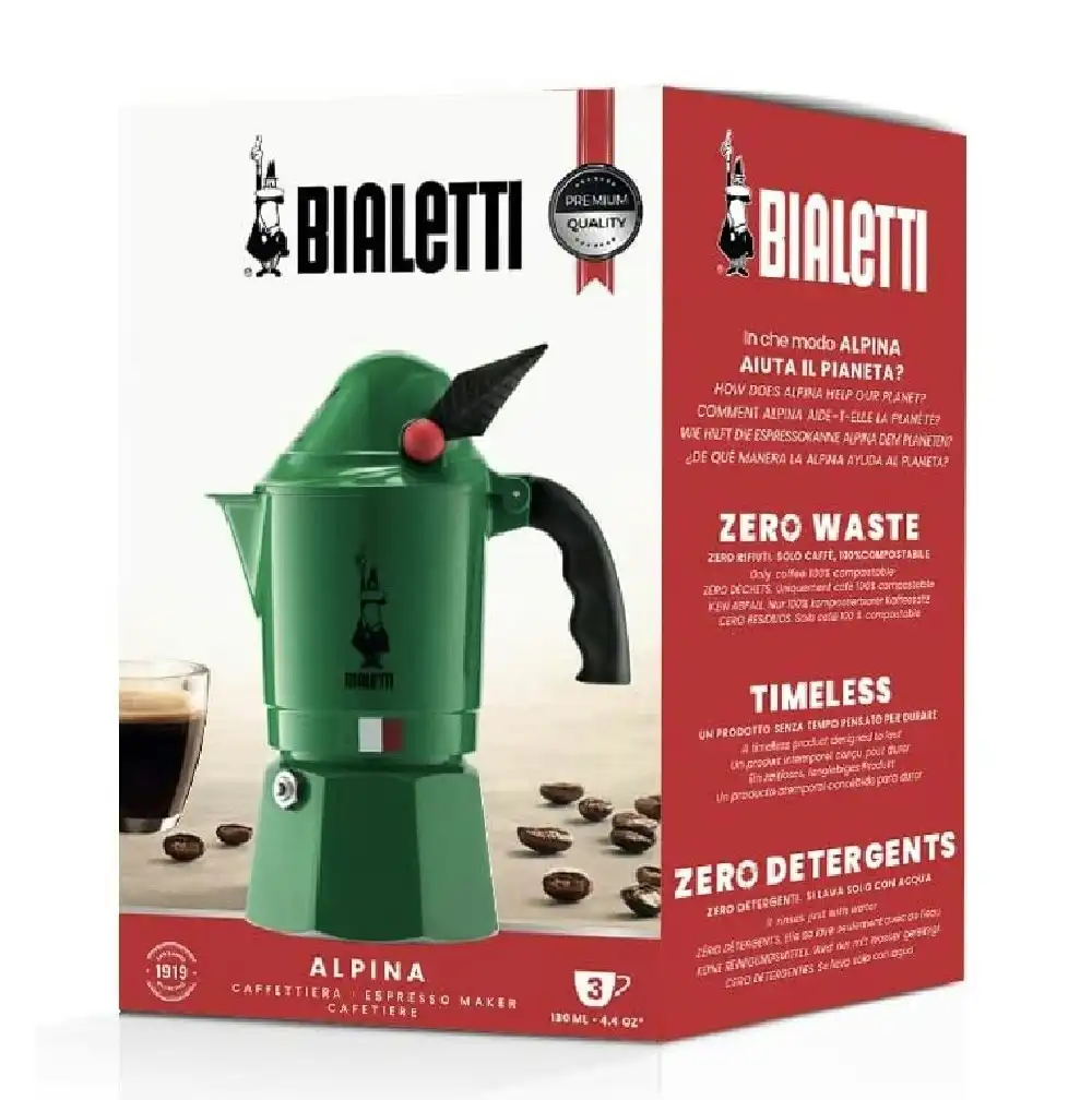 Bialetti Moka 3 Cup Alpina Espresso Maker