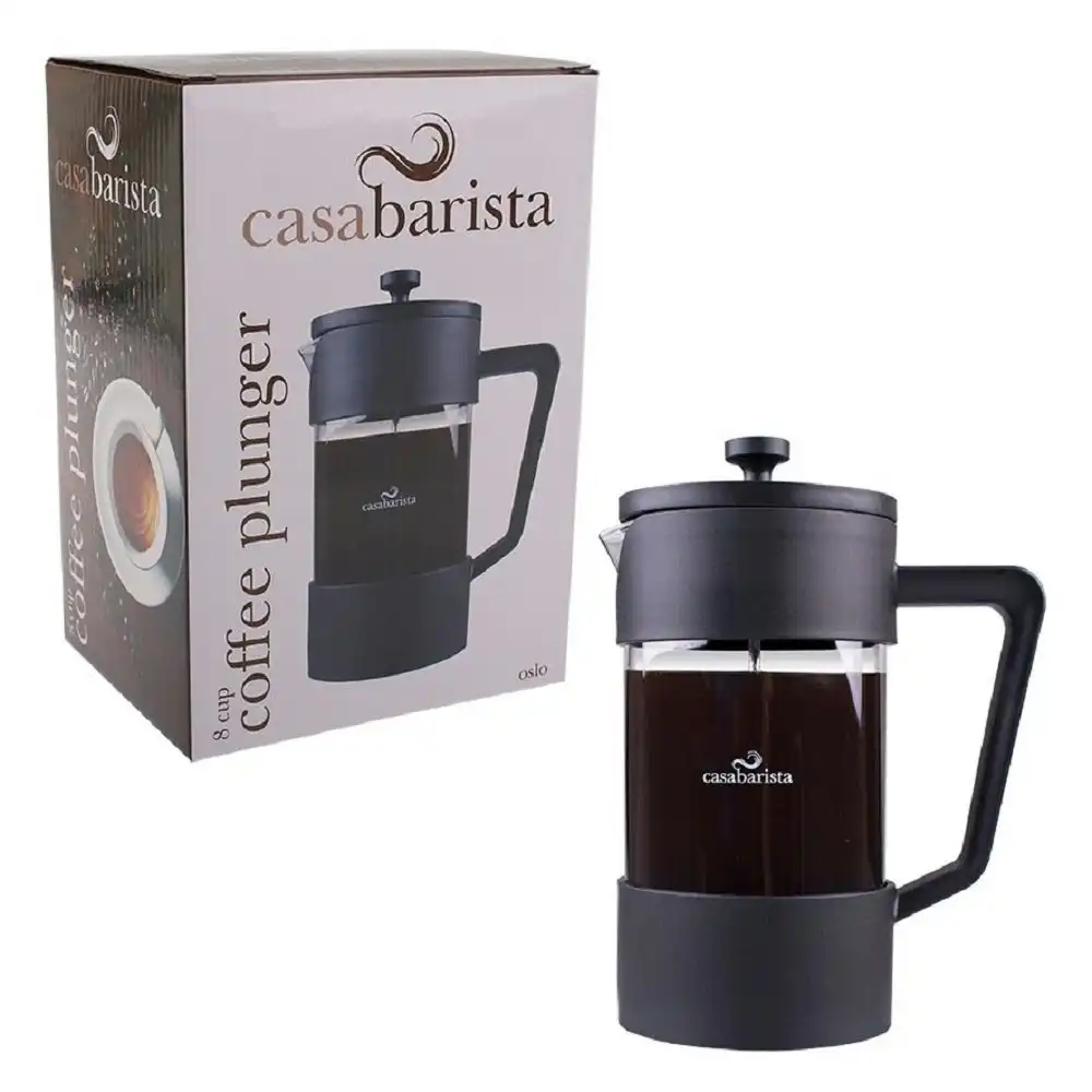 Casabarista Oslo Coffee Plunger 8 Cup 1 Litre   Black