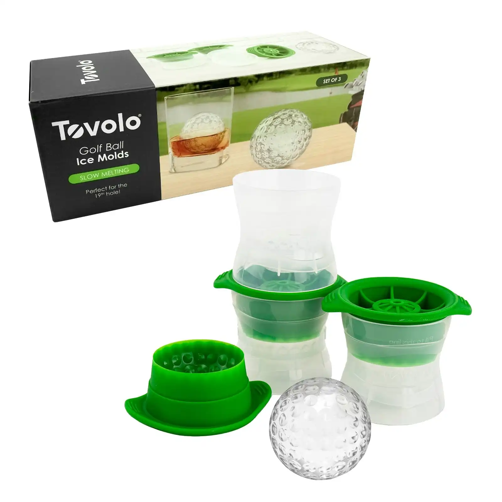 Tovolo Golf Ball Ice Moulds   Set Of 3