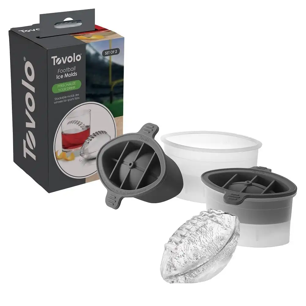 Tovolo Football Ice Moulds   Set Of 2