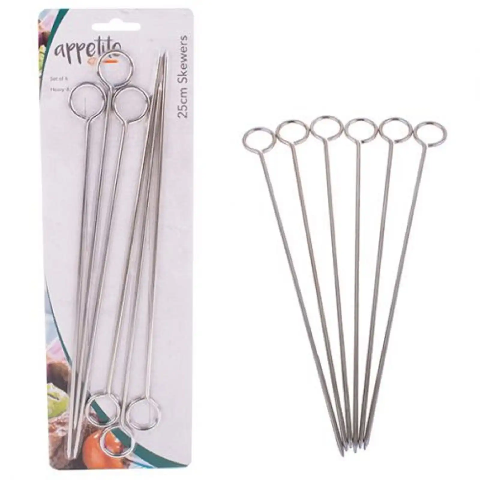 Appetito SKEWERS 25cm SET OF 6