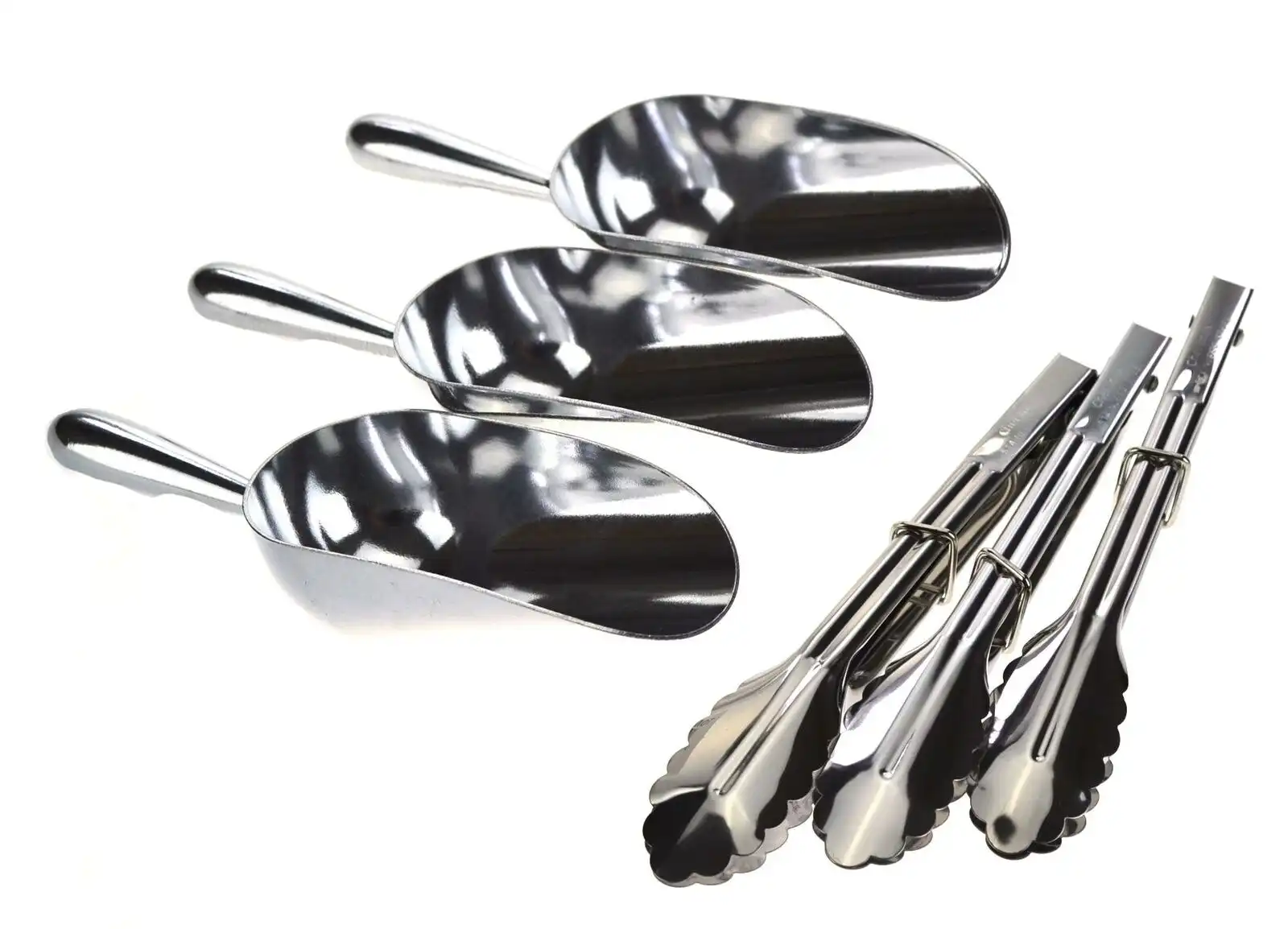 LOLLY BAR PACK 6 PACK - 3 Tongs - 3 Scoops