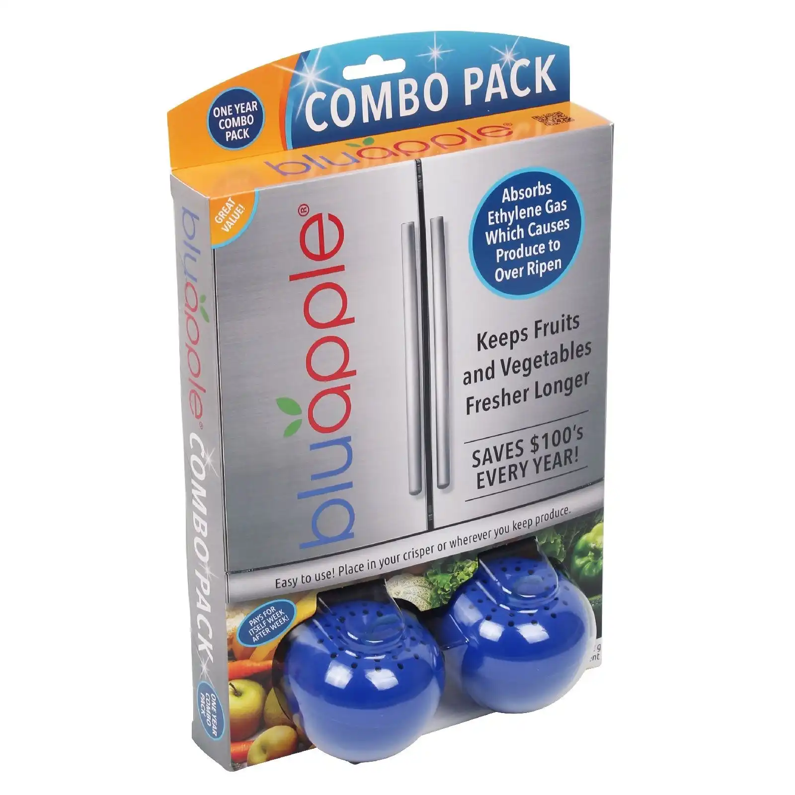 Bluapple Classic + Activated Carbon Fruit & Vegetable Life Extender Combo Pack