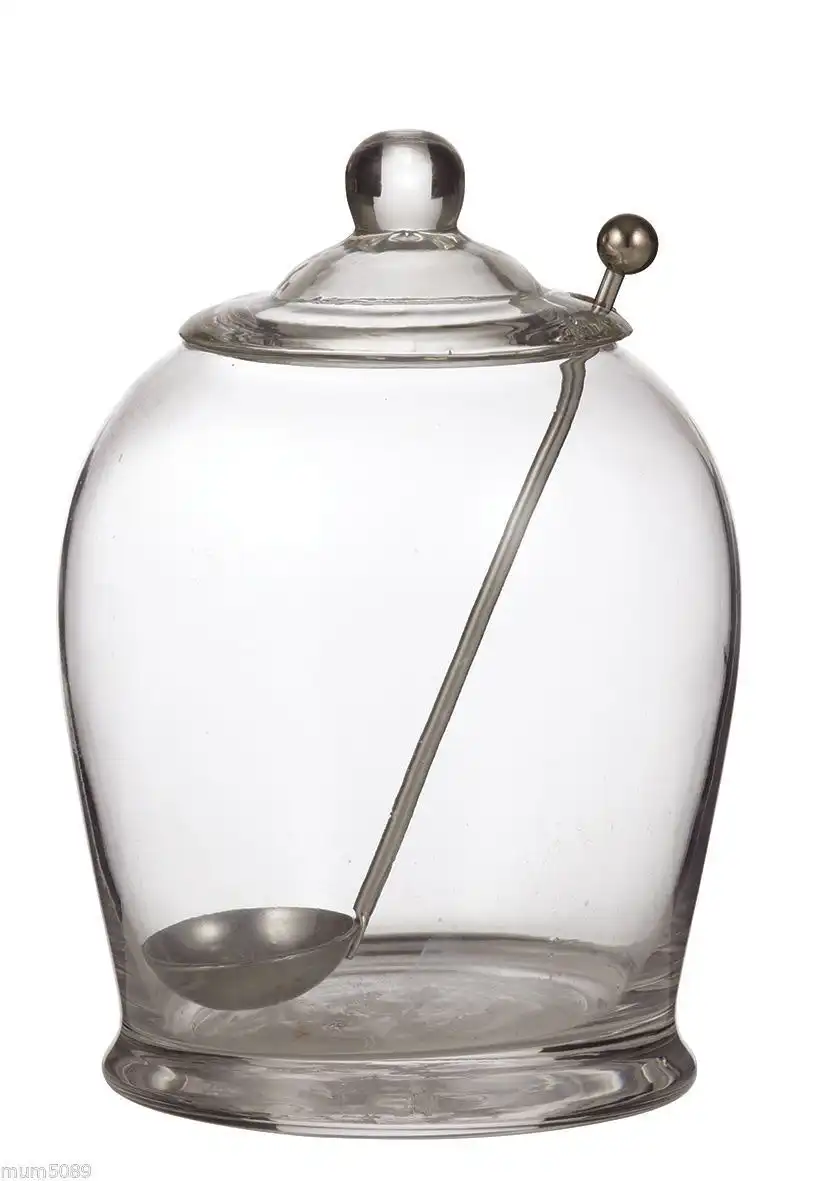 Davis And Waddell Napoli Olive Jar With Stainless Steel Spoon