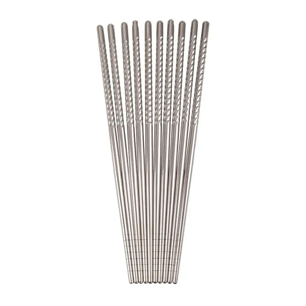 Dline Stainless Steel Chopsticks   5 Pairs