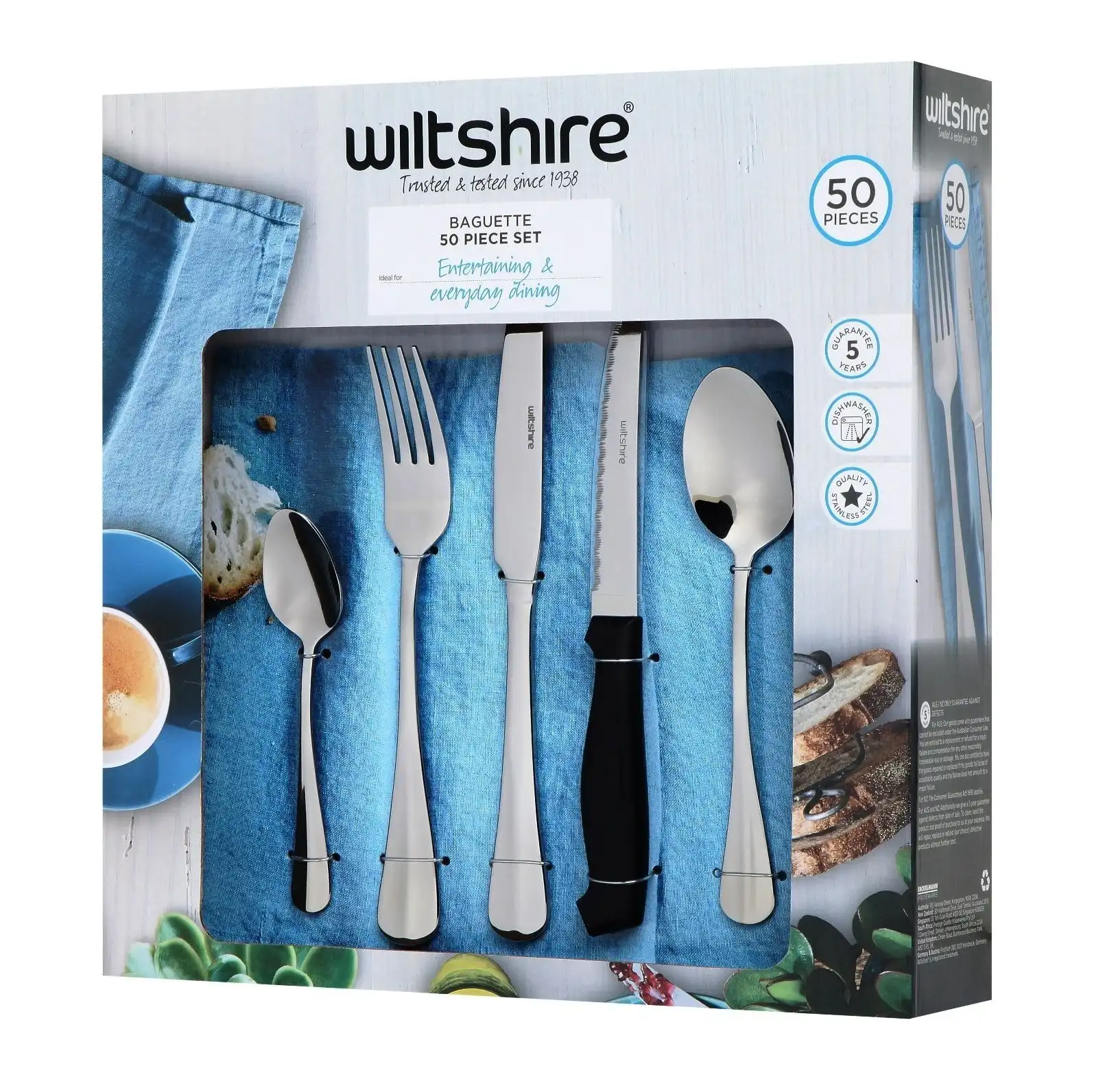 Wiltshire 50 Piece Baguette Cutlery Set