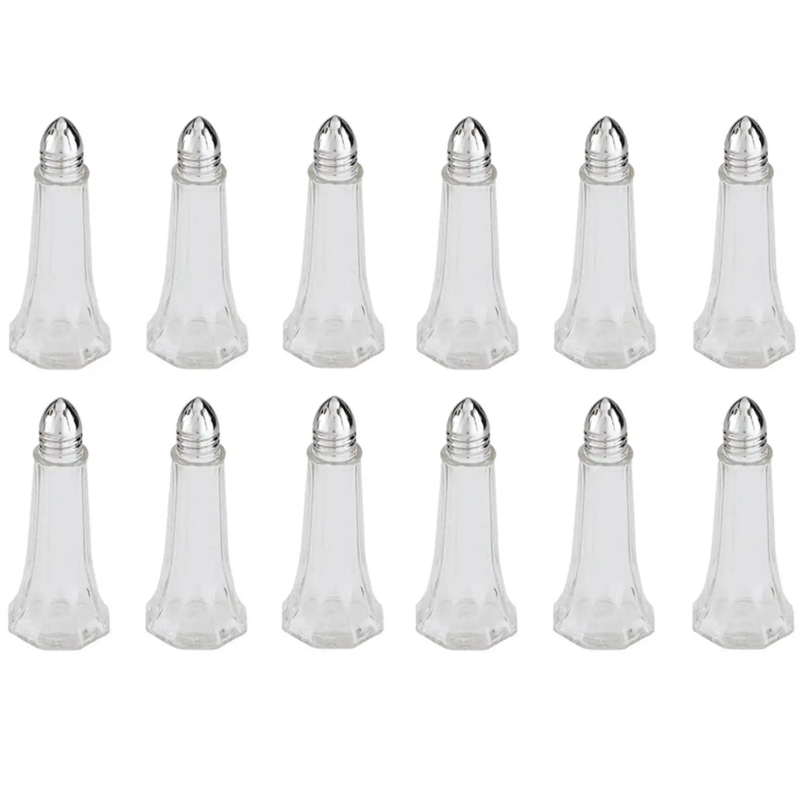 12 Glass Salt And Pepper Shakers Tower