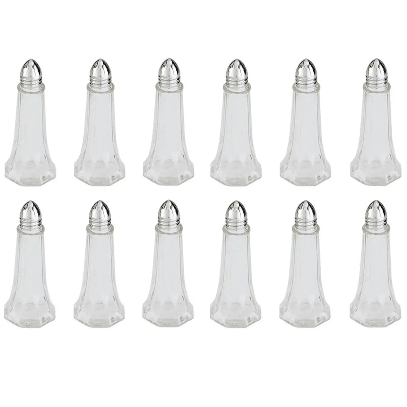12 Glass Salt And Pepper Shakers Tower