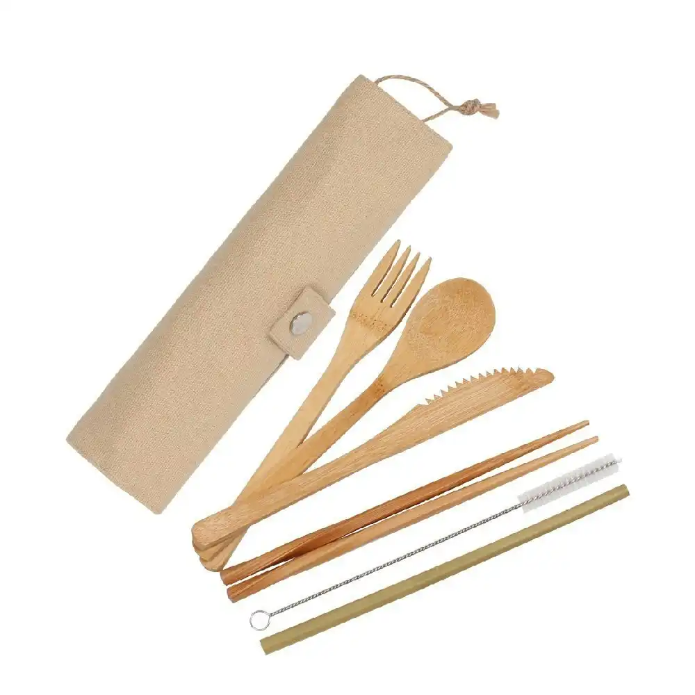White Magic Eco Basics Reusable Bamboo Cutlery Set