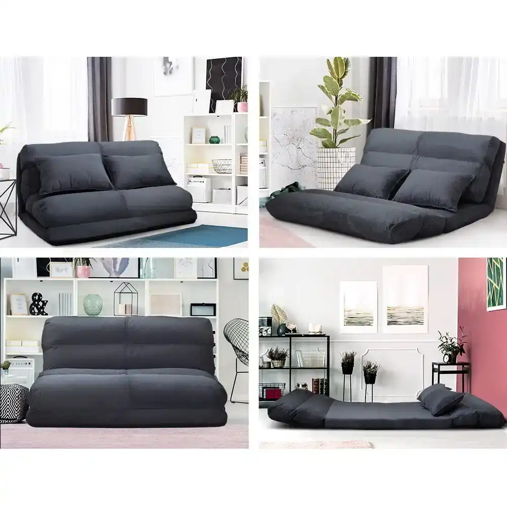 Artiss Floor Lounge Sofa Bed Floor Sofa Lounge Chairs Grey Sofa