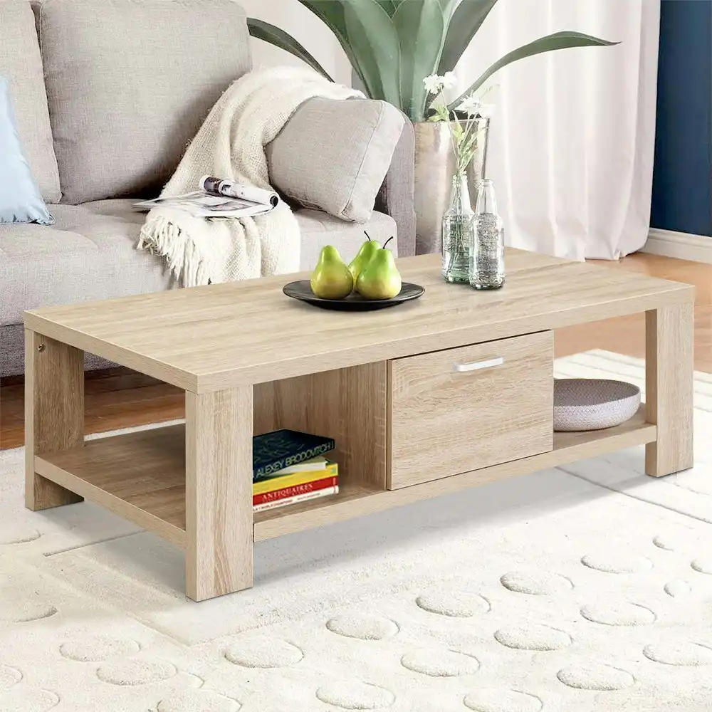 Artiss Wood Coffee Table With Storage Drawer