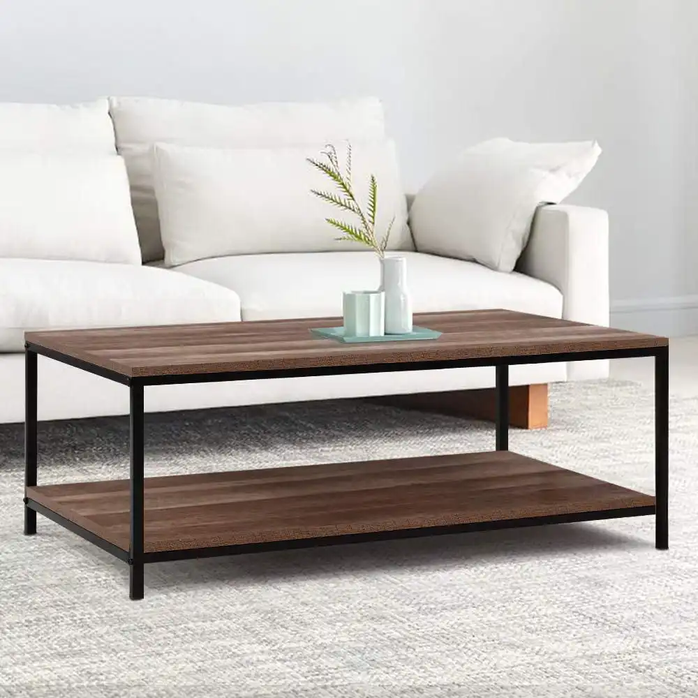 Artiss Coffee Table Vintage Table With Display Shelf