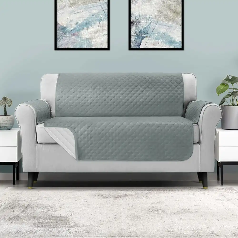 Artiss Sofa Cover Couch Covers Quilted 100% Water Resistant 3 Seater Grey