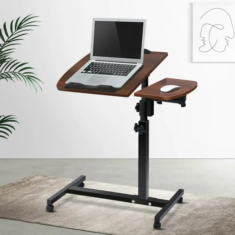 Artiss Laptop Desk Stand Height Adjustable Walnut