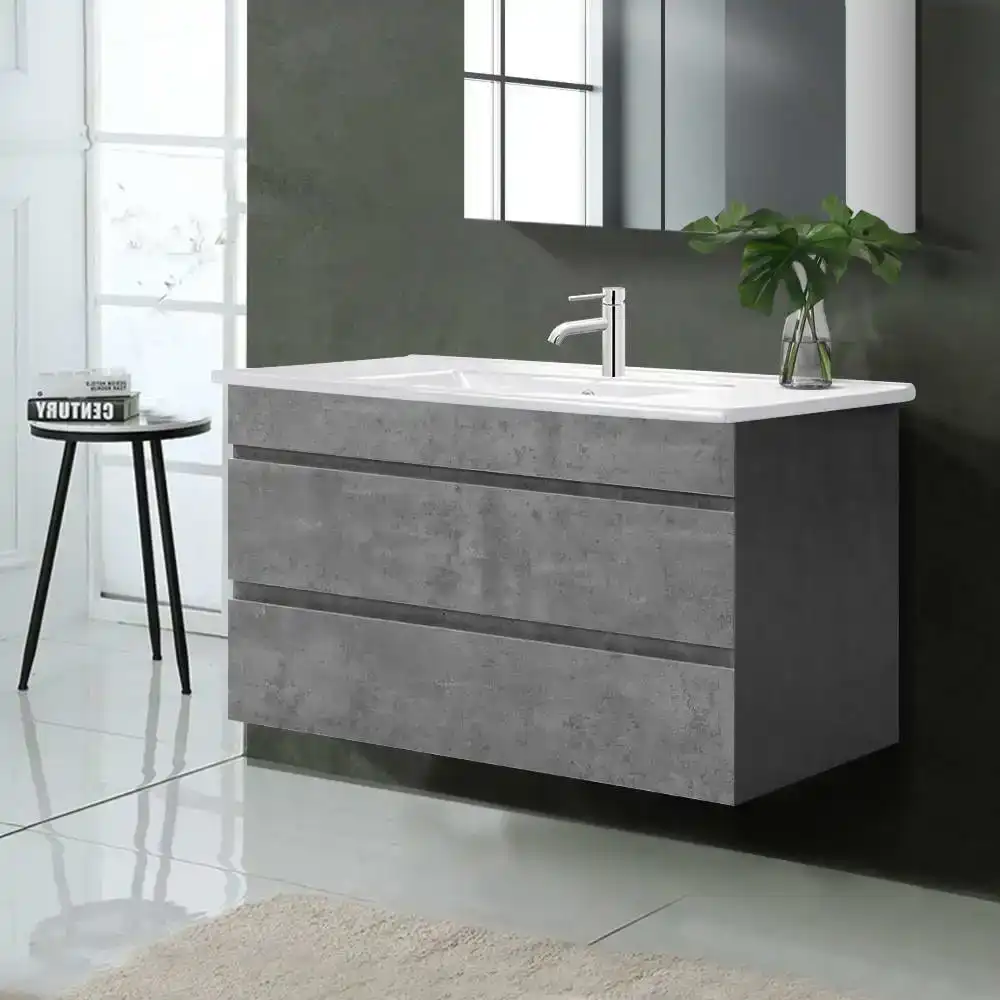 Cefito 900mm Vanity Unit Bathroom Basin Sink Wall Cabinet Grey