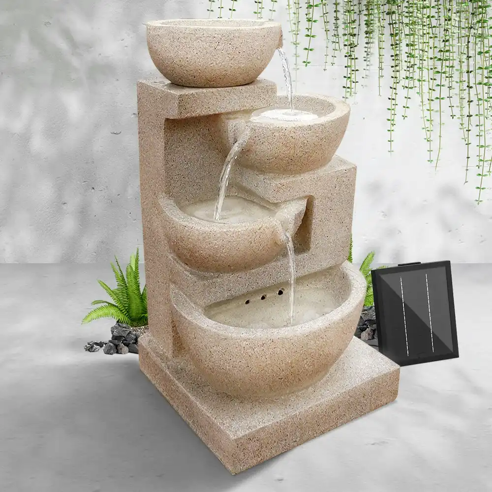 Gardeon Water Fountain Features Cascading LED Light 4 Tiered