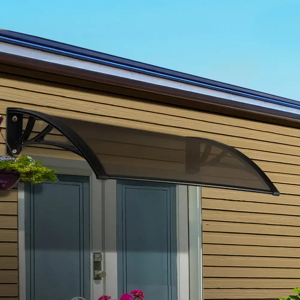 2.4 x 1M Window Door Awning Canopy Outdoor Patio UV Sun Shield Shade  Waterproof Cover Rain Canopy