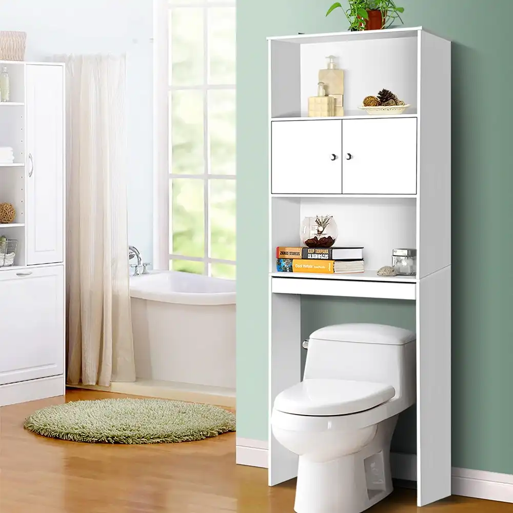 Artiss Bathroom Storage Cabinet Shelf 195CM Toilet Organiser Laundry Cupboard Space Saver