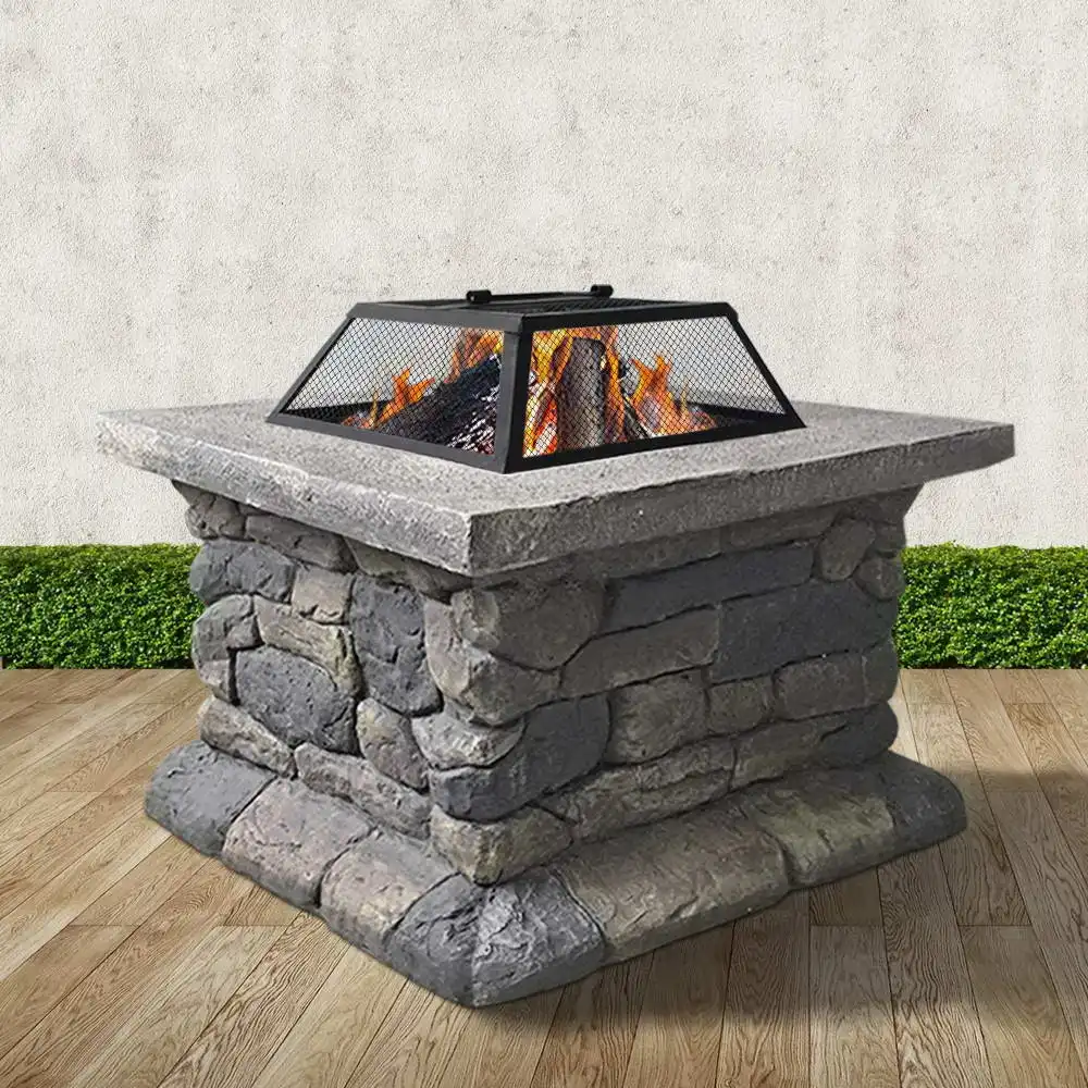 Grillz Fire Pit BBQ Table Outdoor Fireplace
